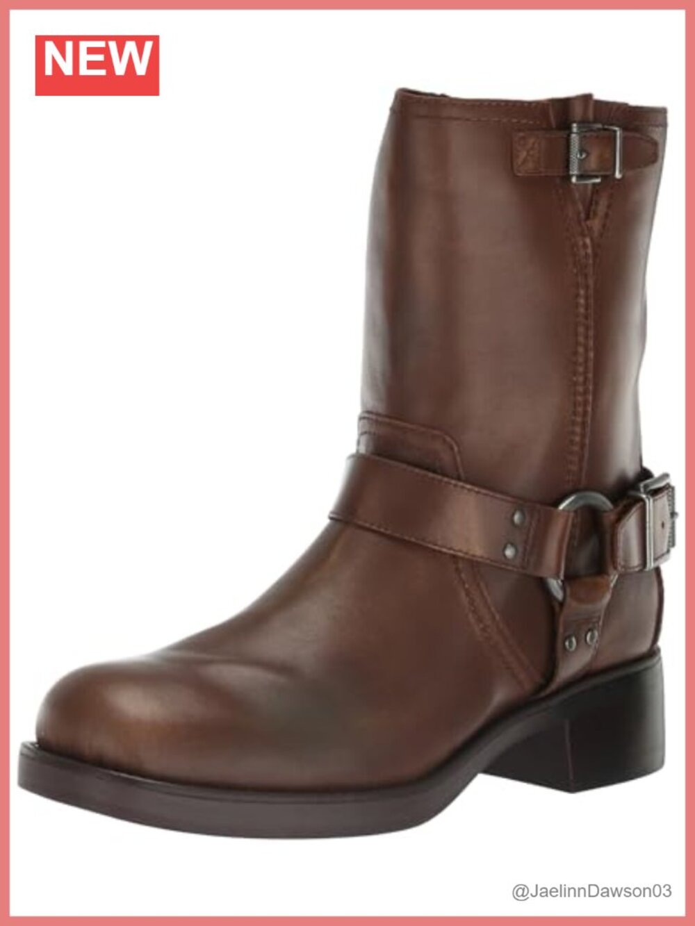 Vince Camuto Kaemie Mid-Calf Leather Boots Zip Closure Block Heel